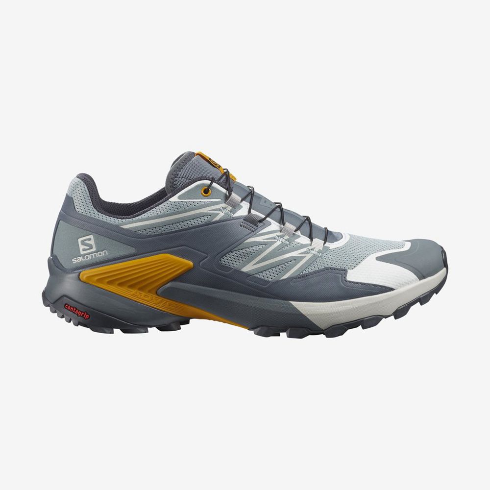 Salomon Israel WINGS SKY - Mens Trail Running Shoes - Slategray (OXET-95067)